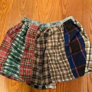 Vintage reworked plaid skirt